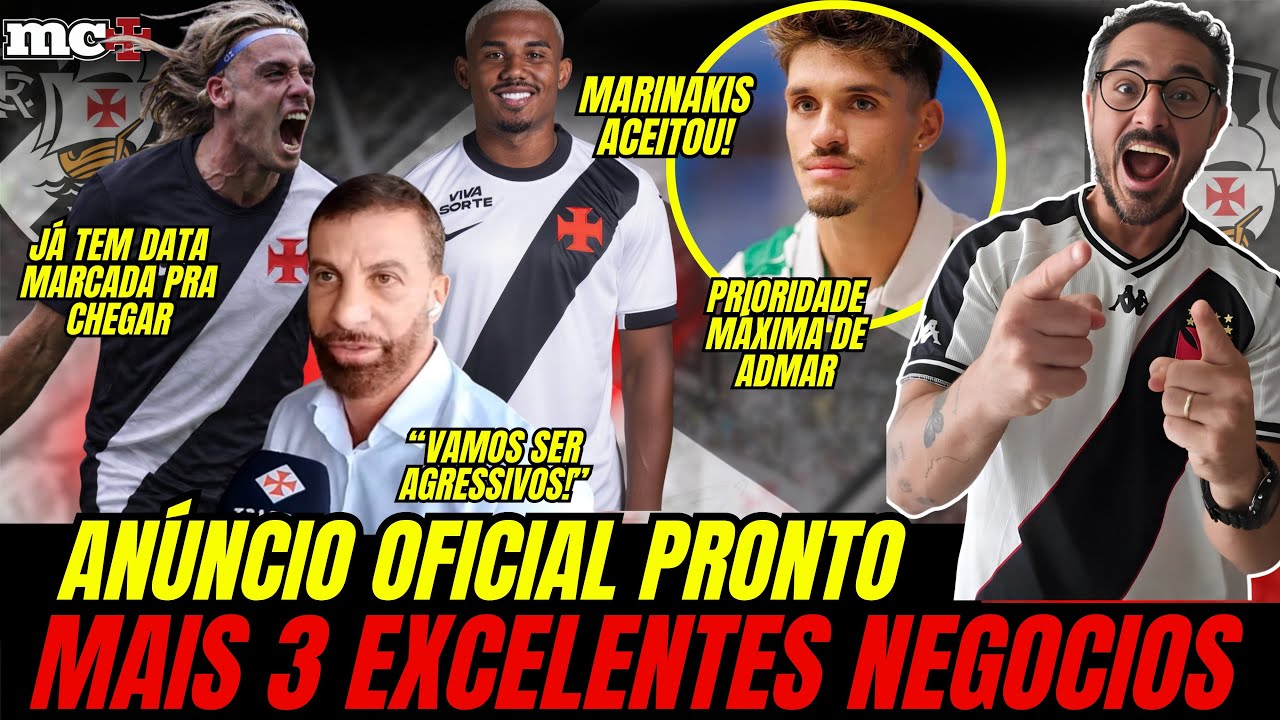 CHEGAM PRA SER TITULAR? VASCO PREPARA ANÚNCIO DE SPINELLI, CUIABANO E MAIS UM REFORÇO DE PESO