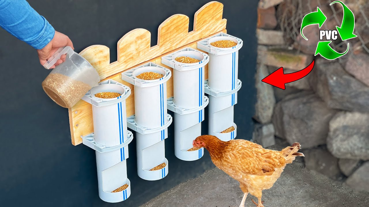 Pvc Borulardan Mükemmel Geri Dönüşüm | Sıradışı Tavuk Yemlik Yapımı
