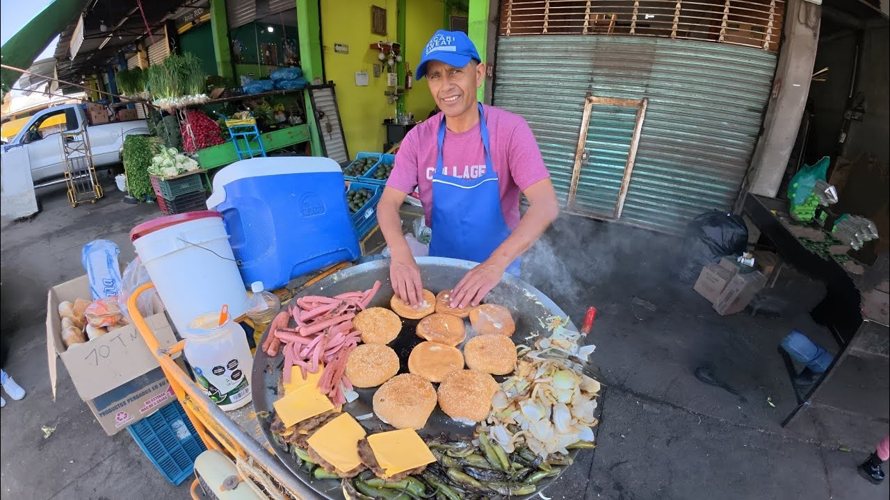 Asi es la preparación de la TORTA BURGER del chino de abastos... increible sabor!!!