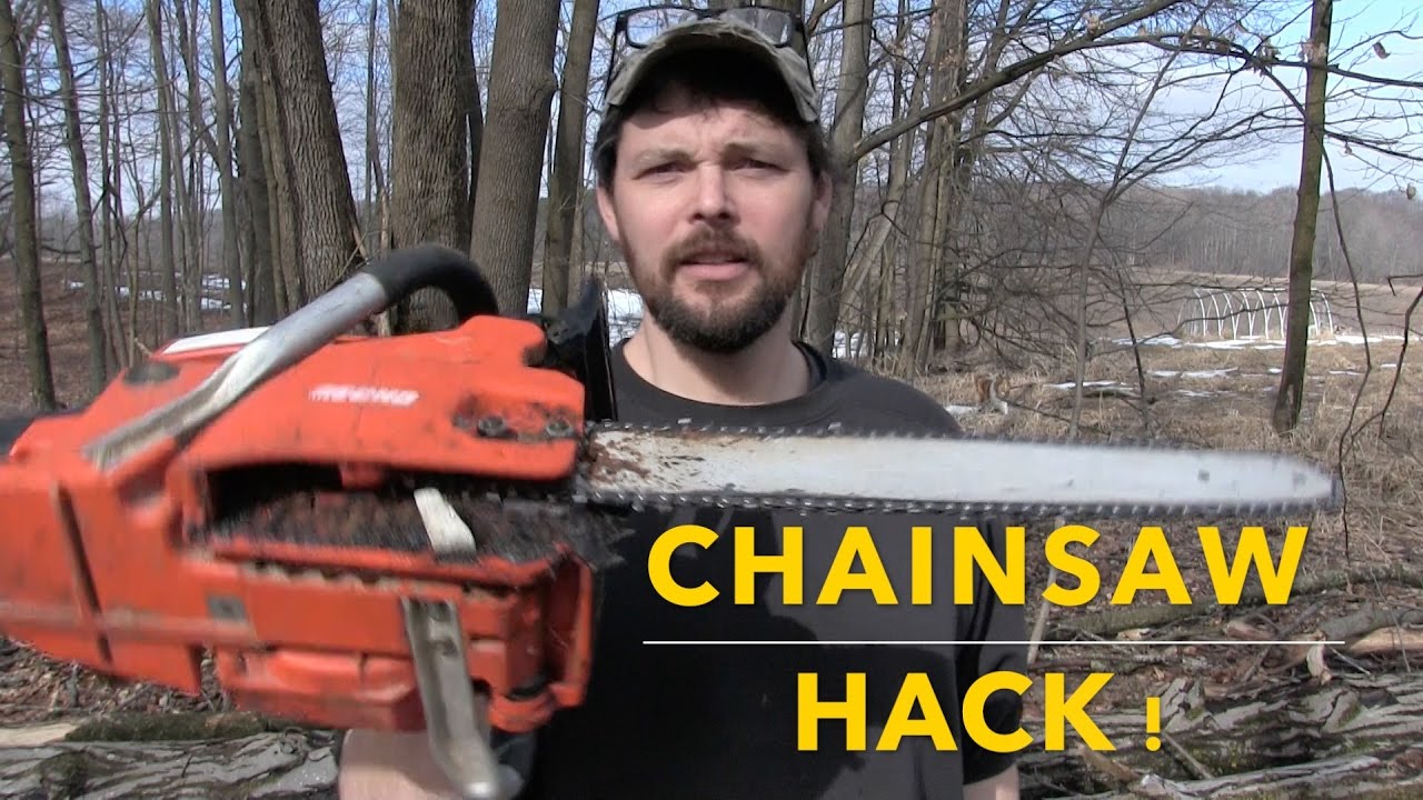 CHAINSAW HACK! fixing a saw that cuts crooked!
