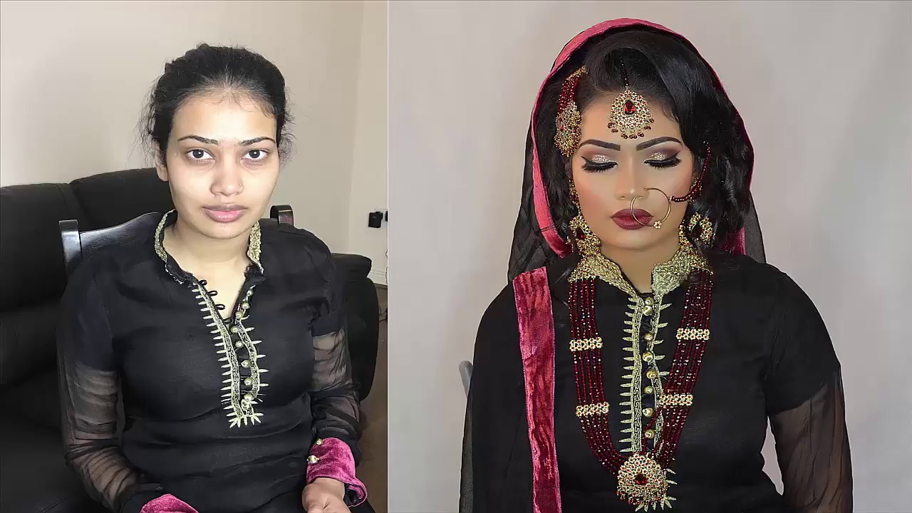 Asian Bridal Hair Makeup tutorial with product list Salma Akhtar MUA Wedding Walima Nikah Reception