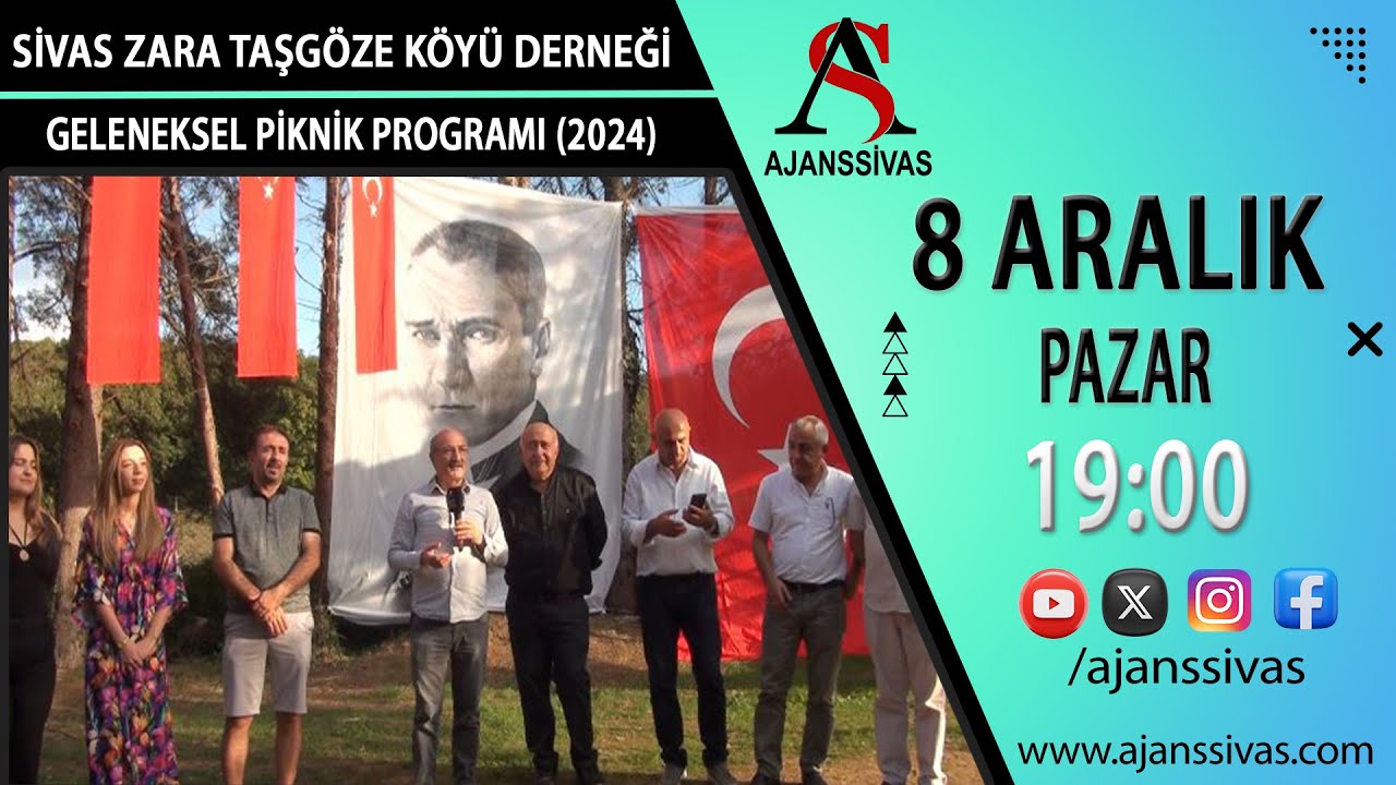 SİVAS ZARA TAŞGÖZE KÖYÜ DERNEĞİ GELENEKSEL PİKNİK PROGRAMI (2024)  #ajanssivas