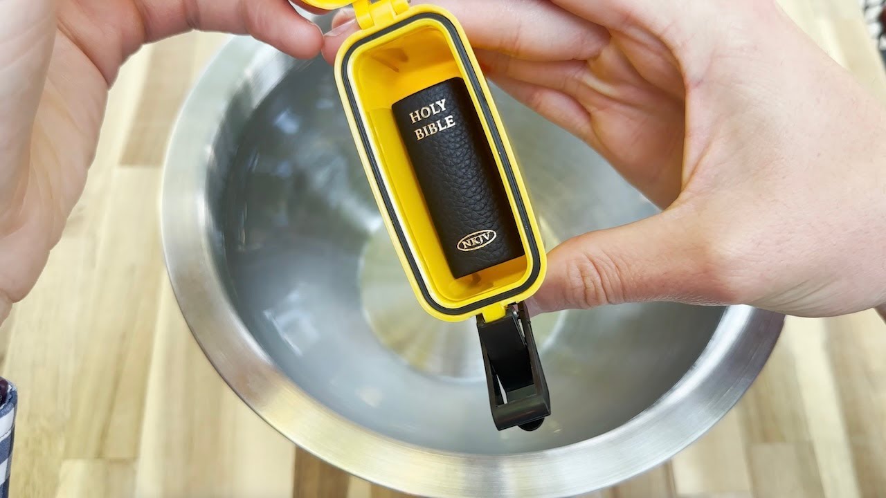 Here’s our waterproof case for Tiny Bible