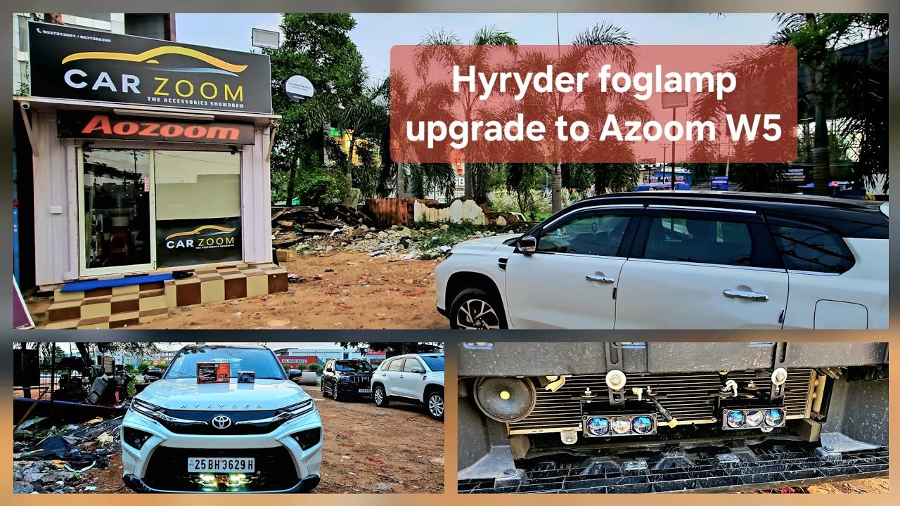 Hyryder Fog Lamp Upgrade 🔥| Azoom W5 Installation & Real Night Review | Brightness Test & Comparison