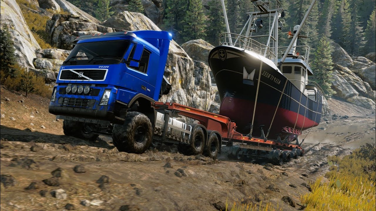 SnowRunner - VolvoFM 2010 6x6 - Trailer Offroad Transport Heavy Ship