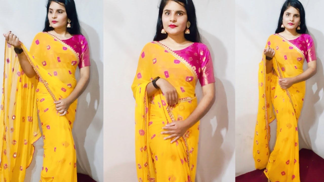 How to wear open pallu saree | open pallu saree draping tutorial | ओपन पल्लू साड़ी कैसे पहने | HINDI