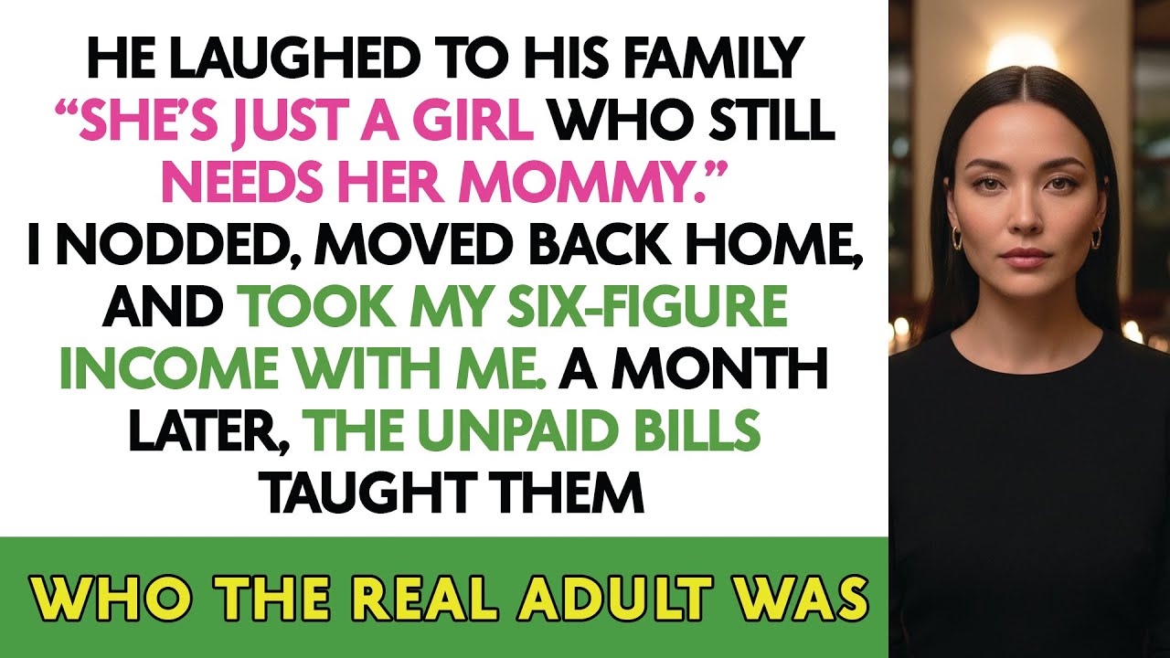 He Laughed To His Family “She’s Just A Girl Who Still Needs Her Mommy.” I Nodded, Moved Back Home...