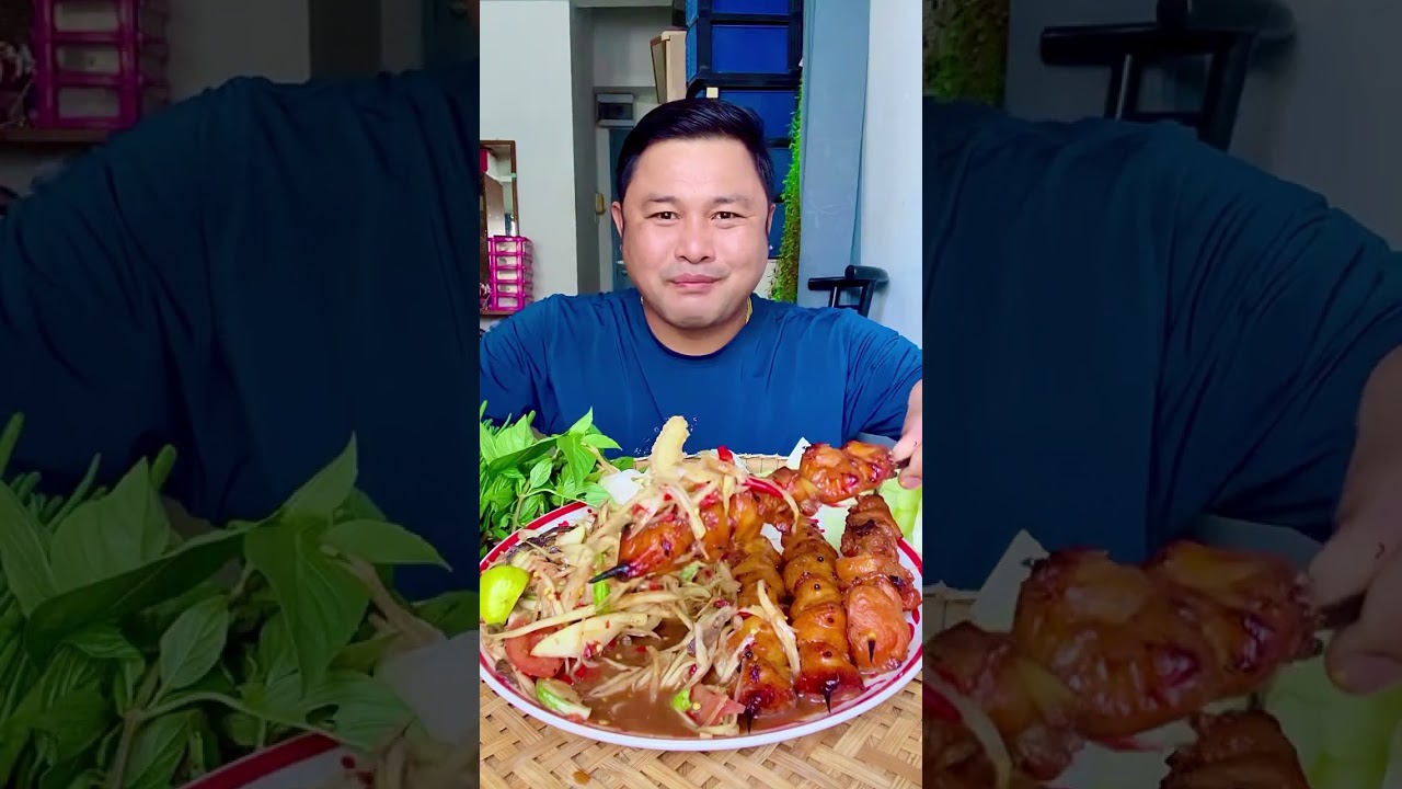 ลาบงัวเขียว กะโนนดากไก่ย่างหอมฯ