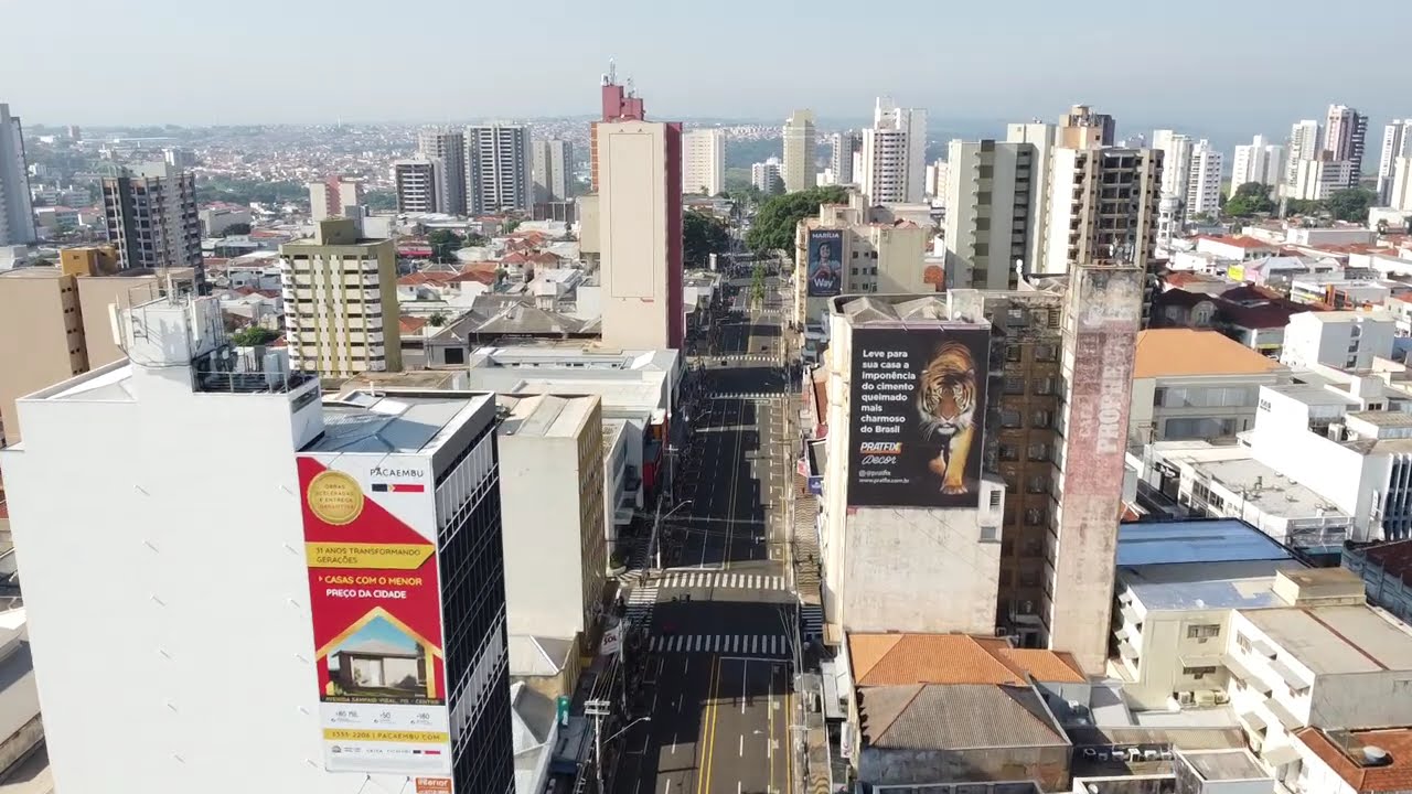 ESSA TOMADA AÉREA DO CENTRO DE MARÍLIA E DOS PREPARATIVO DO SEU ANIVERSARIO VOCÊ NUNCA VIU!!