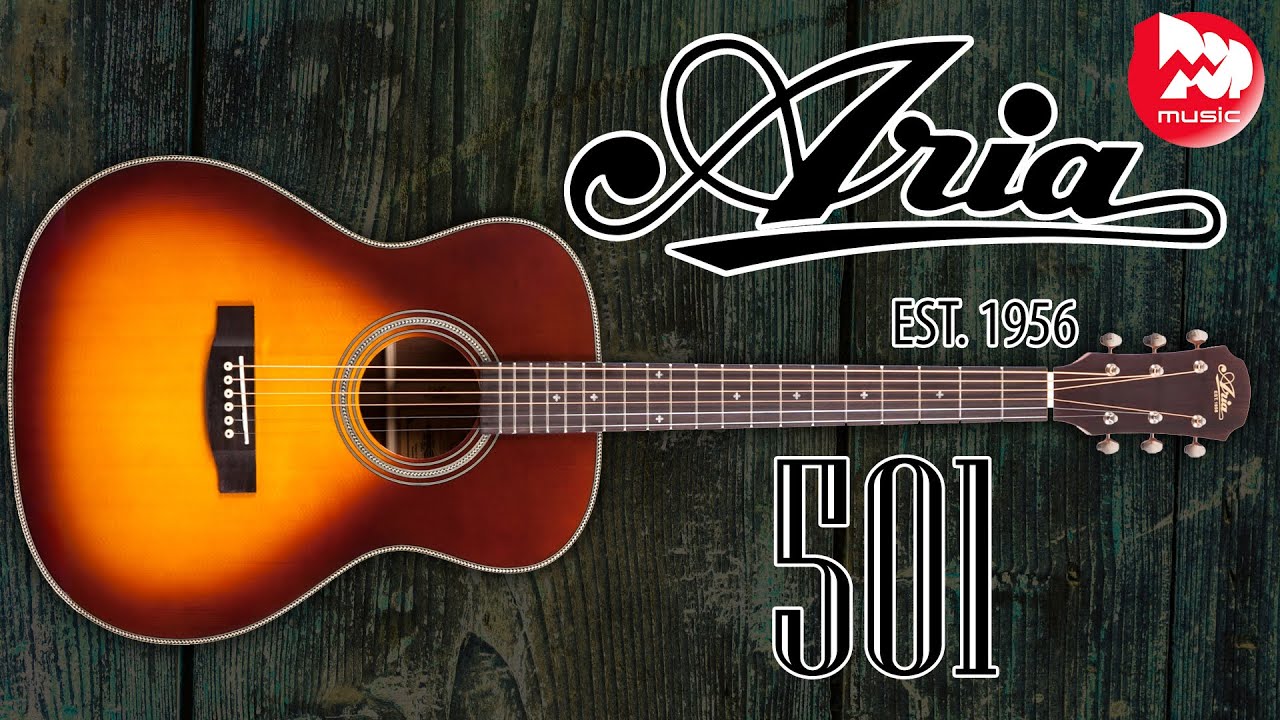 Акустическая гитара ARIA-501 (Auditorium all solid acoustic guitar with case)