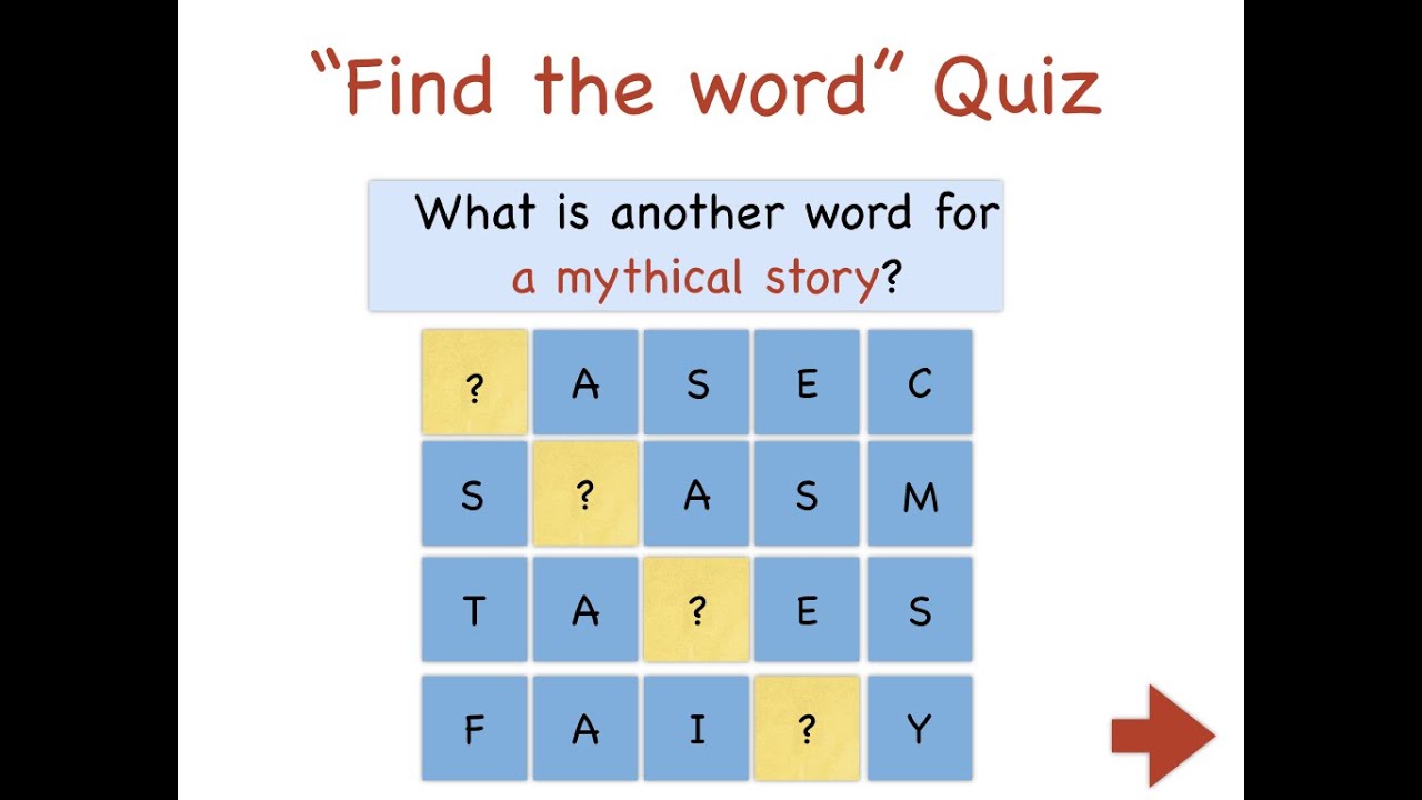 Word Search Brain Break - Find the Word Fantasy Genre
