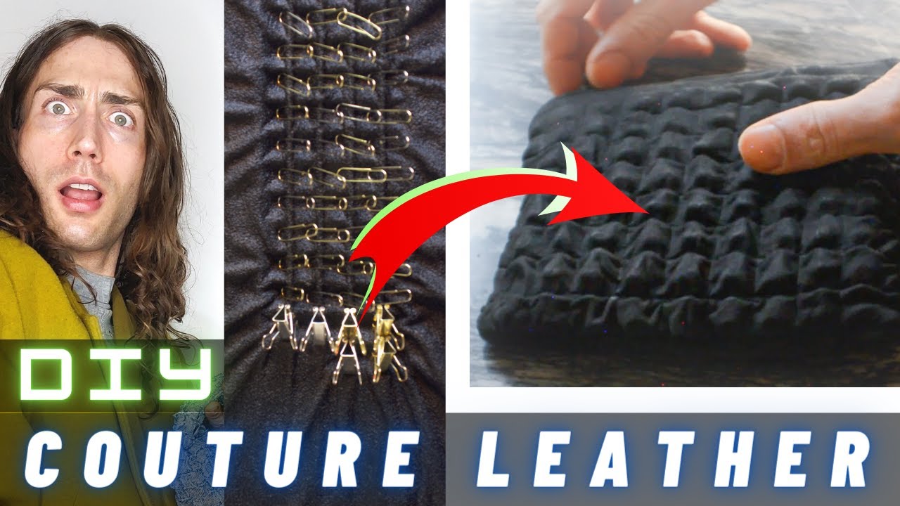 Secrets Of Fabric Manipulation▶How To TEXTURE LEATHER(▶for Upcycled PURSES & BAGS Christmas Gifts)