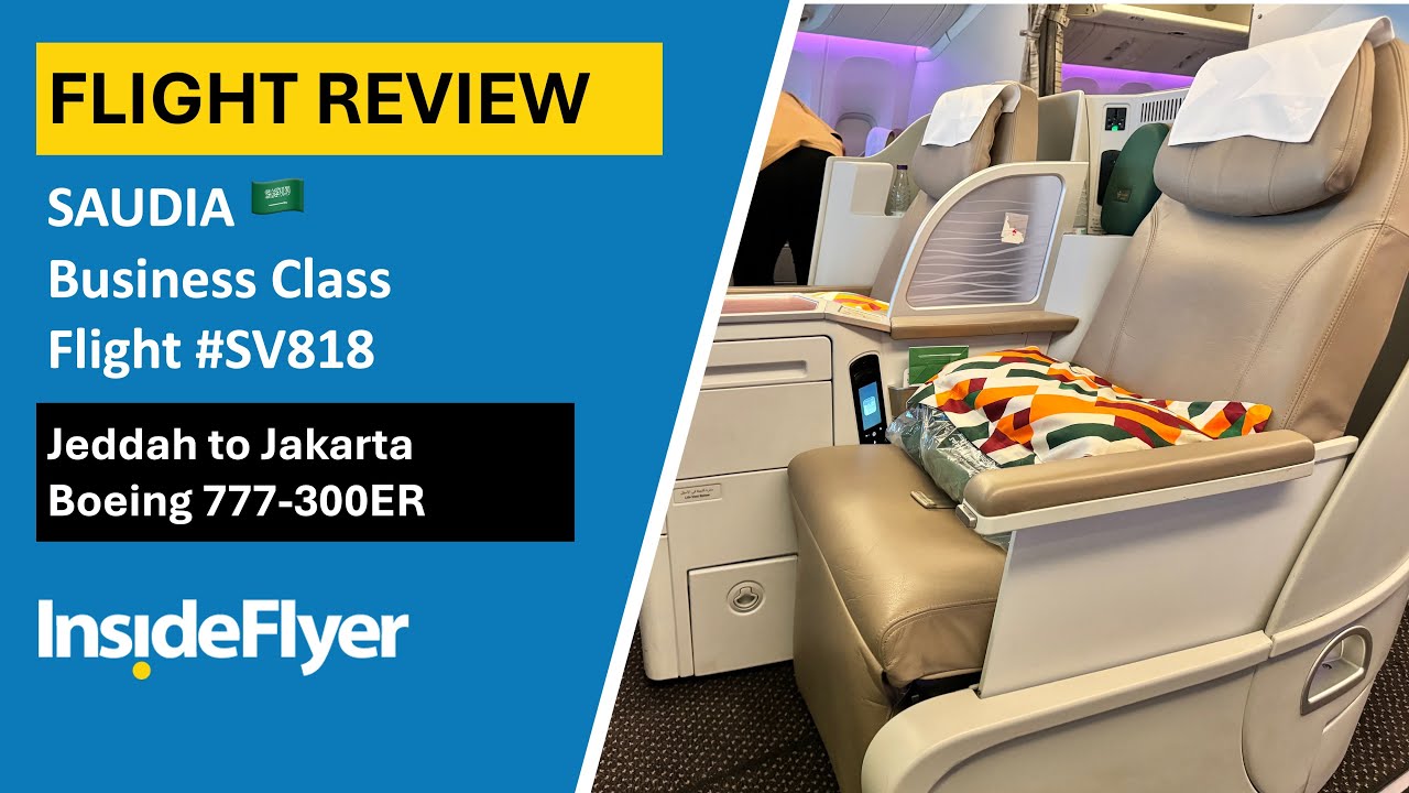 REVIEW | Saudia Business Class Jeddah to Jakarta | Boeing 777-300 | SV818 🛫 🇹🇳🇸🇦 📍