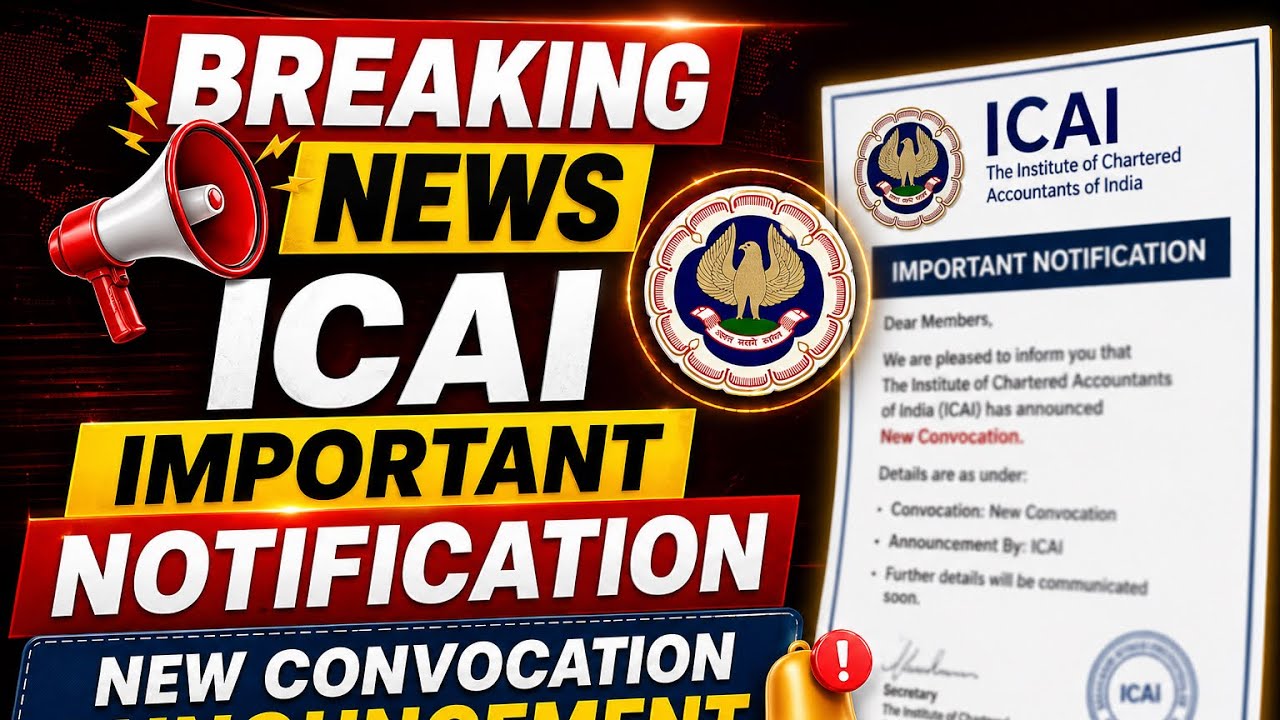 Breaking News | ICAI Important Announcement 📣