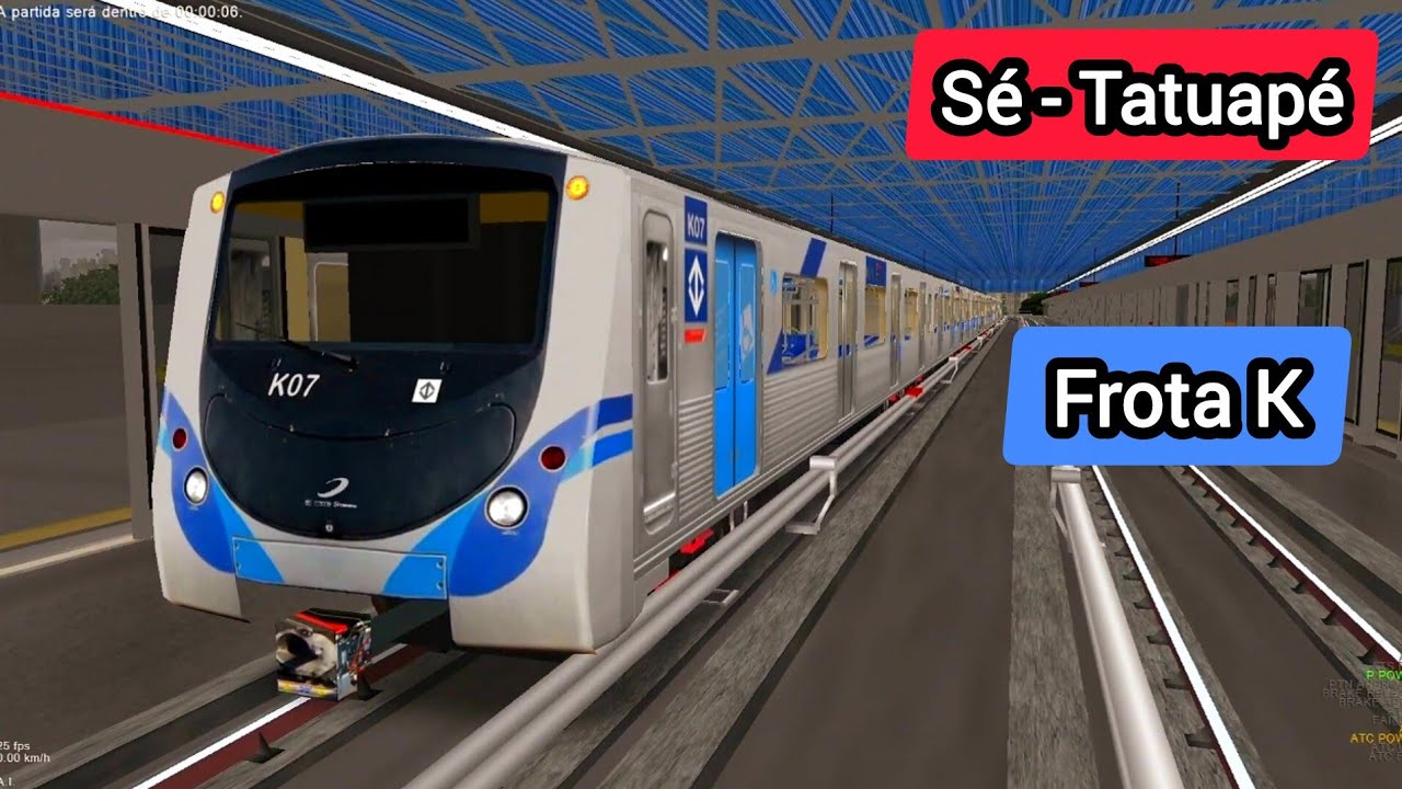 OpenBVE Linha 3 Vermelha (Sé - Tatuapé) TUE Frota K