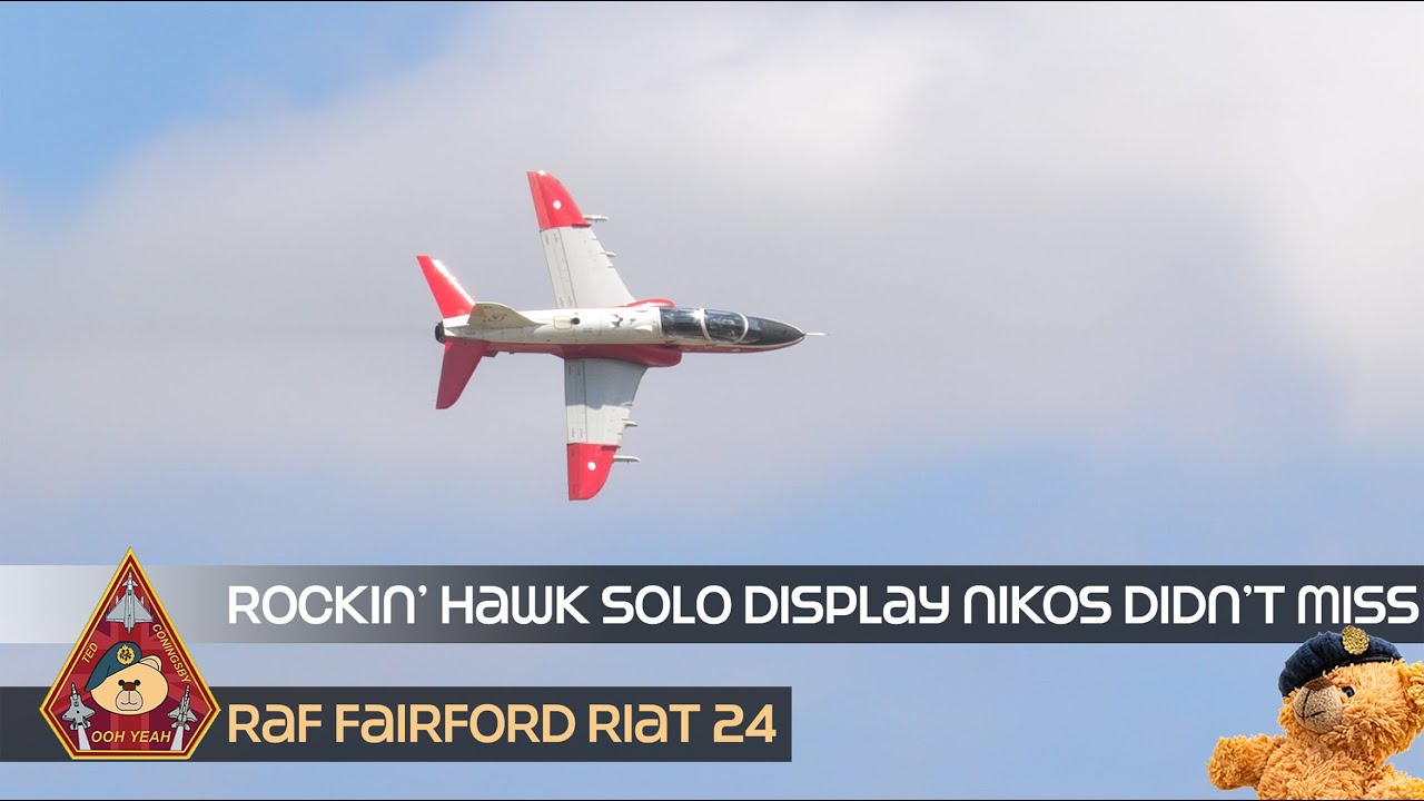 ROCKIN! BAe HAWK SOLO DISPLAY DEMONSTRATING SUPERB CLASSIC MANOEUVERS FINNISH AIR FORCE • RIAT 2024