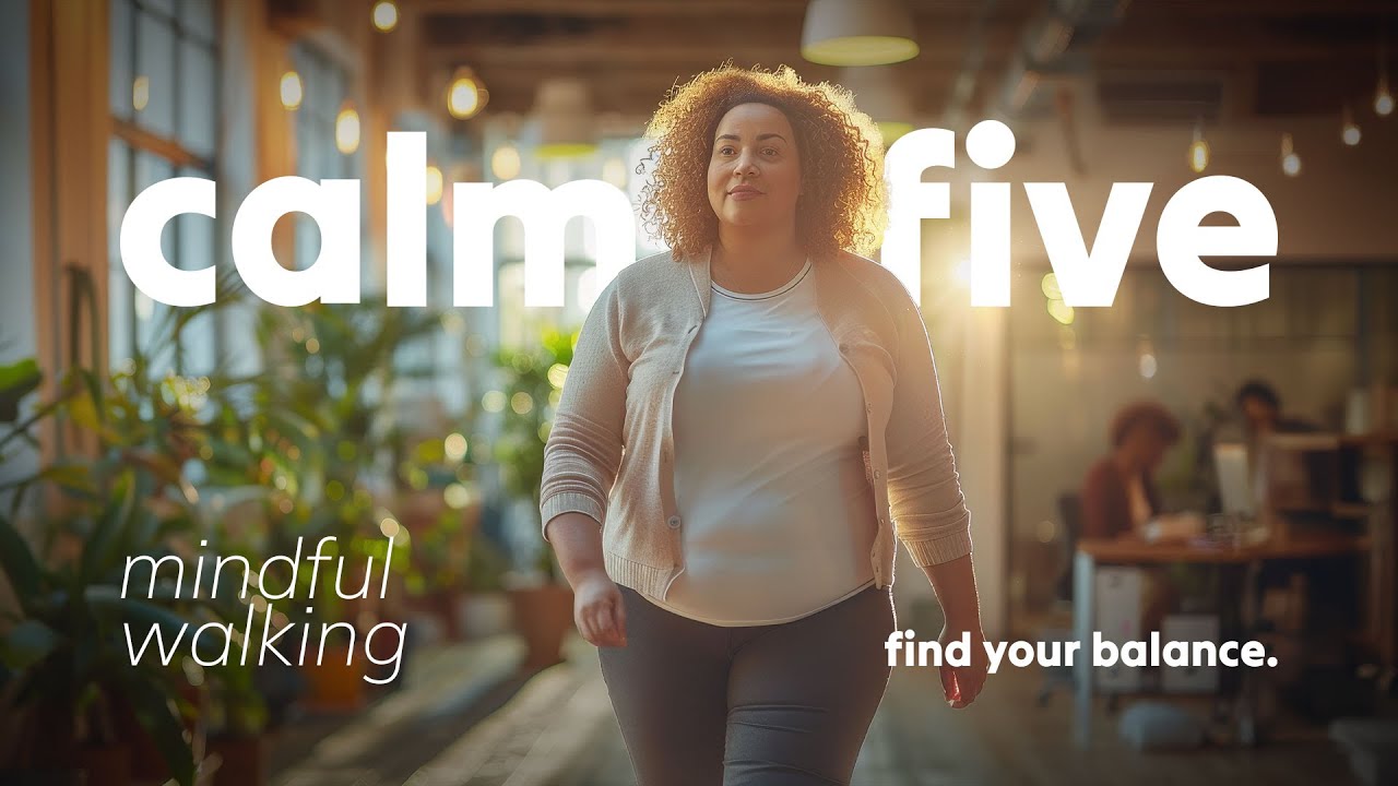 5-Minute Guided Meditation for Mindful Walking | Frequency 639 Hz + 30 Hz