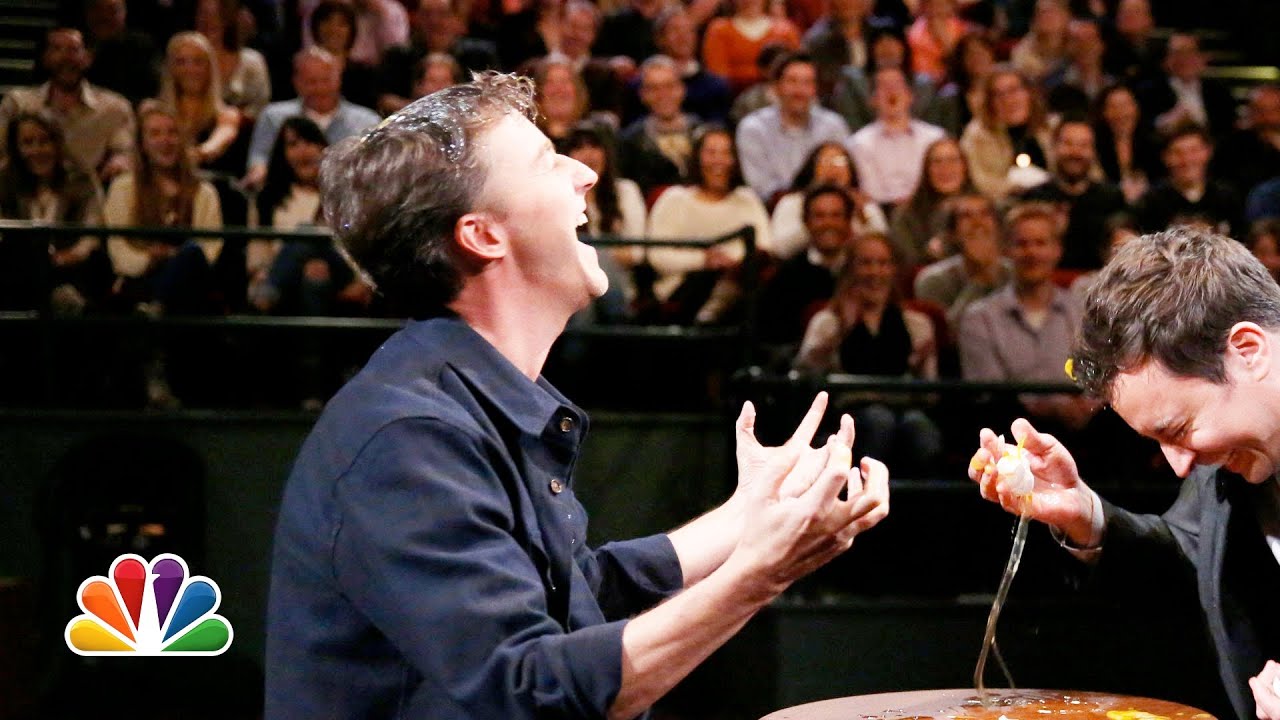 Egg Russian Roulette With Edward Norton and Jimmy Fallon (Late Night with Jimmy Fallon)