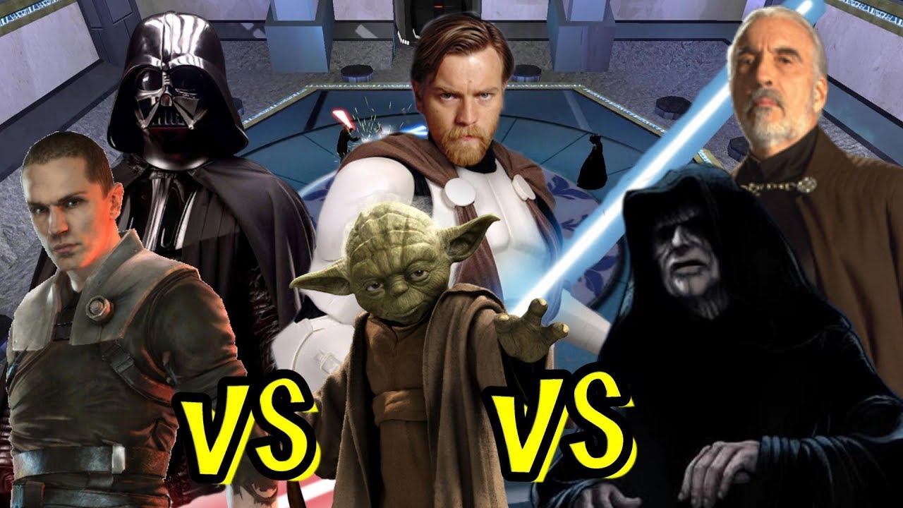 Vader + Starkiller vs Sidious + Dooku vs Yoda + Obi Wan - Ai Battle