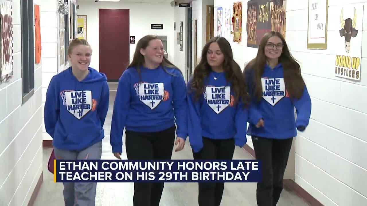 Ethan community honors late teacher on his 29th birthday