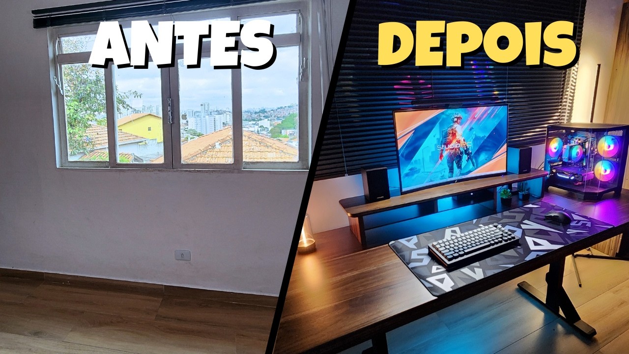 MONTEI meu Novo SETUP dos Sonhos! (reforma no quarto gamer)