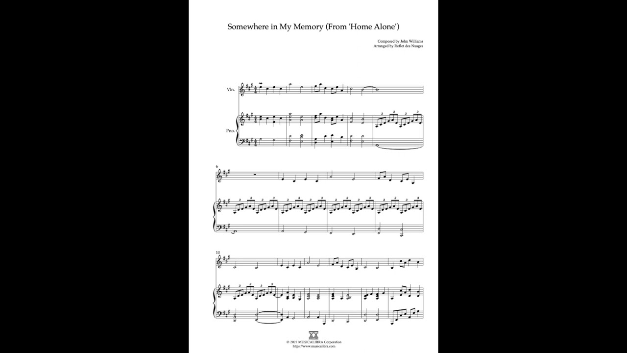 [MUSICALIBRA] Somewhere in My Memory (From 'Home Alone') - Violin and Piano Duet