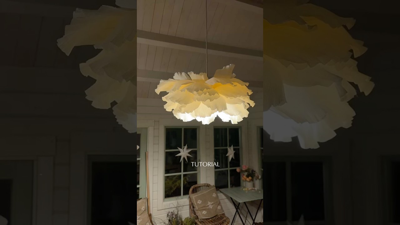 TUTORIAL L&Aacute;MPARA DE PAPEL EN FORMA DE FLOR