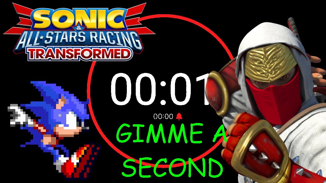 Sonic and All Stars Racing TRANSFORMED - 1 Second Boost Challenge (No Items)