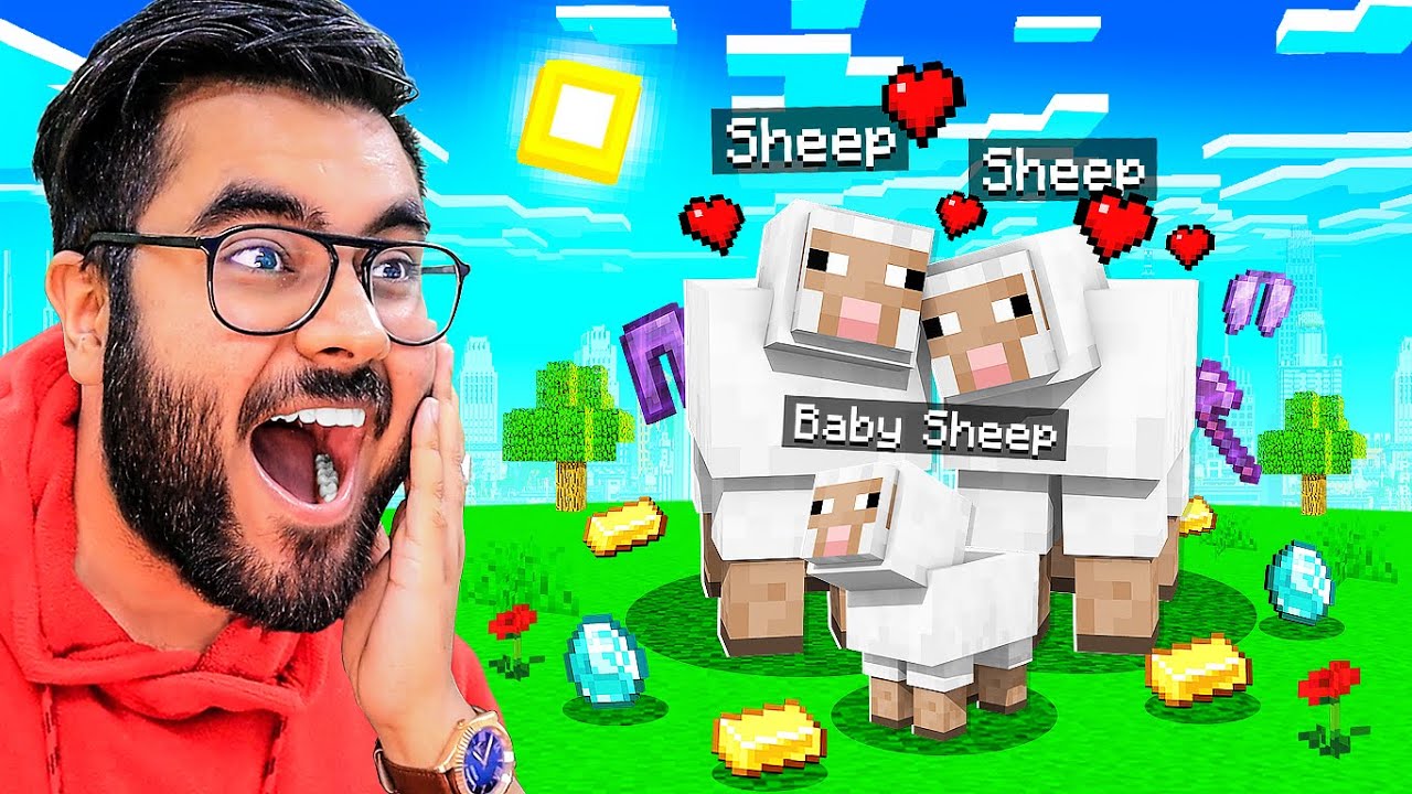 Minecraft, But Breeding Drops OP Items | Hitesh KS