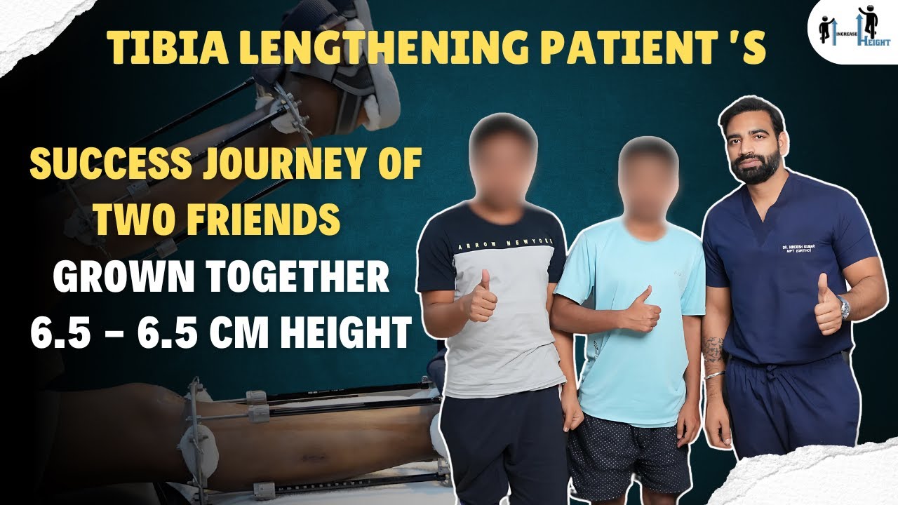Success Journey of two Friends  grown Together 6.5 - 6.5 cm height | Height increase Surgery