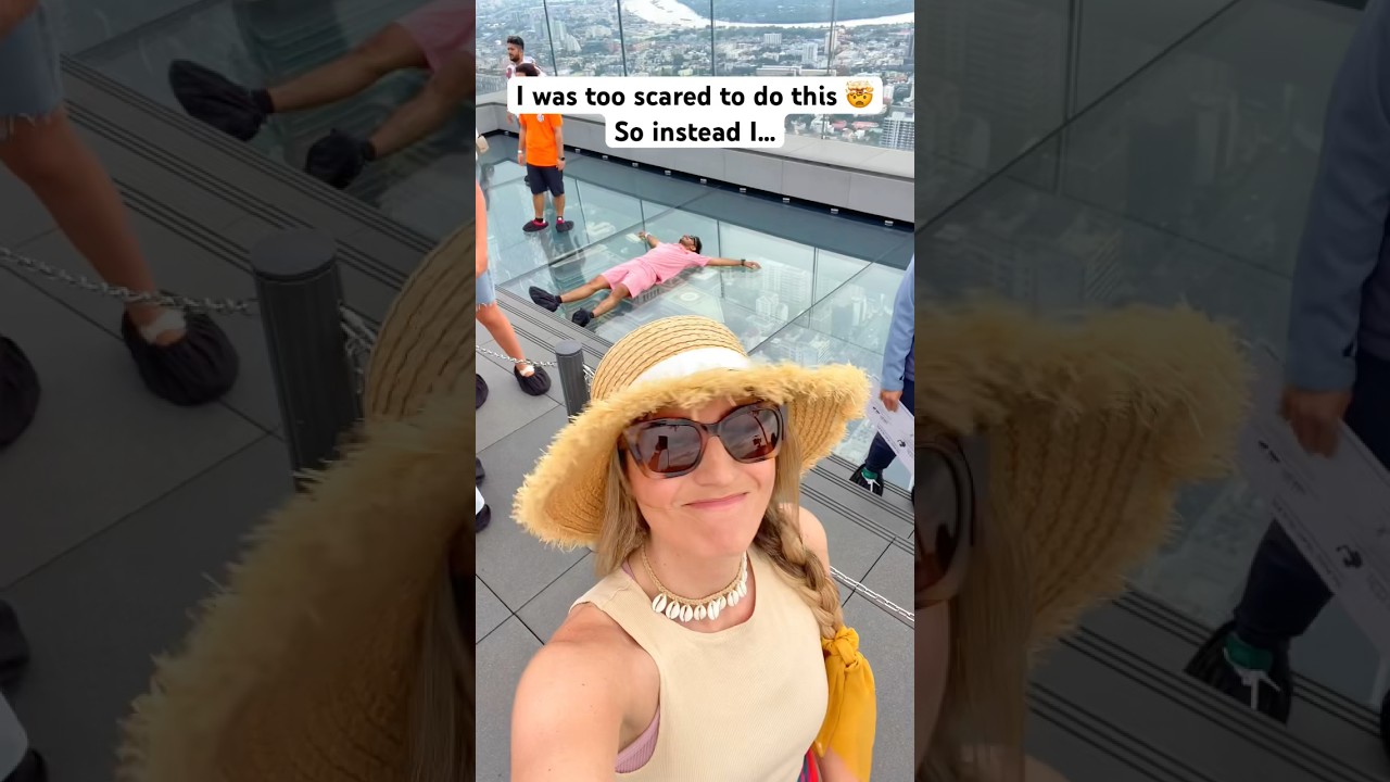 Bangkok&rsquo;s INSANE glass floor at Mahanakhon Skywalk 🤯 #bangkok #mahanakhonskywalk #thailand #travel