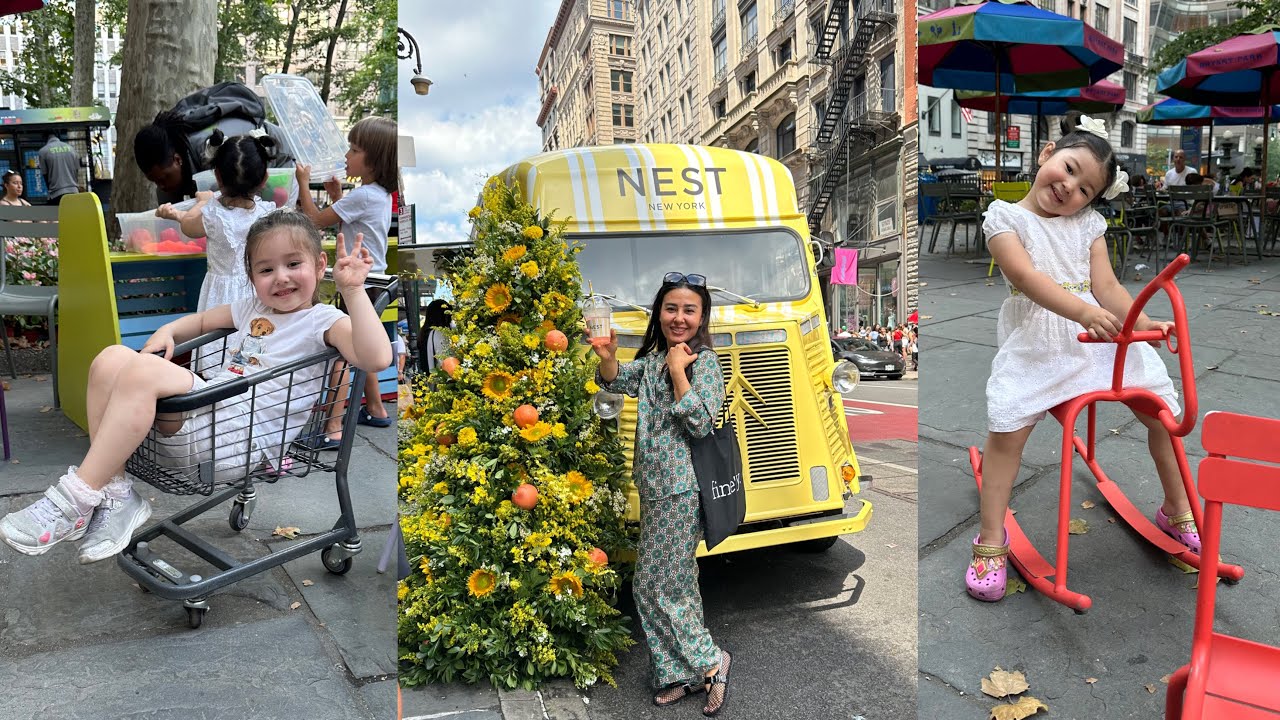 #VLOG MAZALI MUZQAYMOQ 🍦 QIZLARIM BILAN 🥰 #Aisha #bloggerlifestyle #nyc #newyork #bryantpark #uzbek