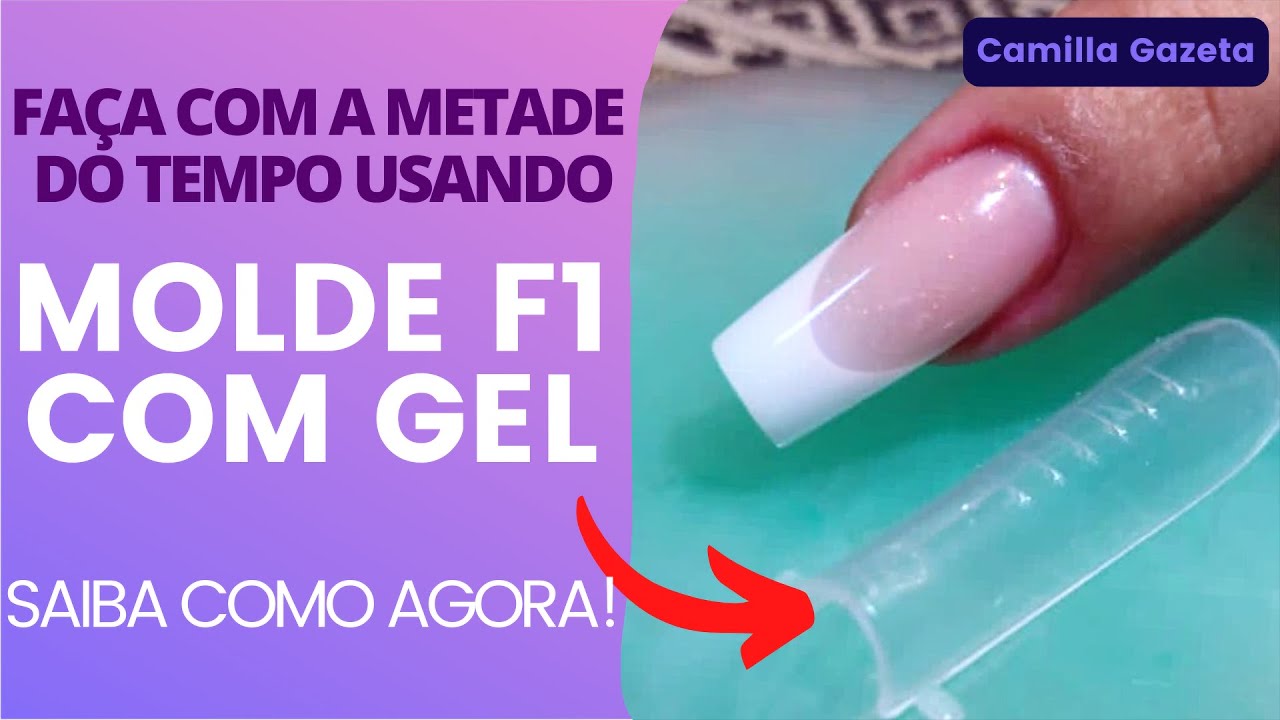 FRANCESA REVERSA BRANCA NO MOLDE F1 COM GEL | PASSO A PASSO!