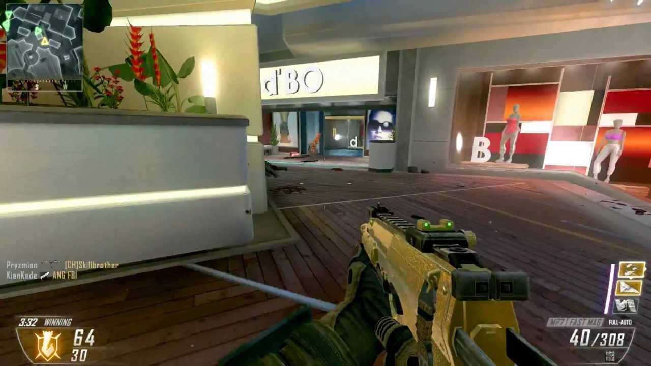 CoD BO2 PC: MP7&PDW Unstoppable with Triple Swarm on Plaza Map (50 GunStreak) - Team Deathmatch 50-0
