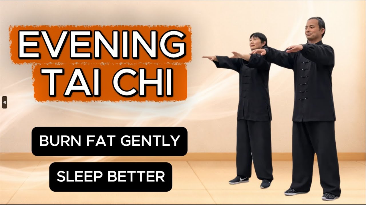 Full Body Evening Stretch & Gentle Tai Chi | Burn Fat Gently & Sleep Better