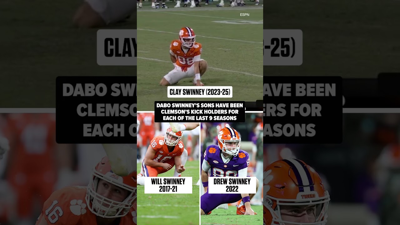 Clemson Football is a Swinney family operation ❤️ 