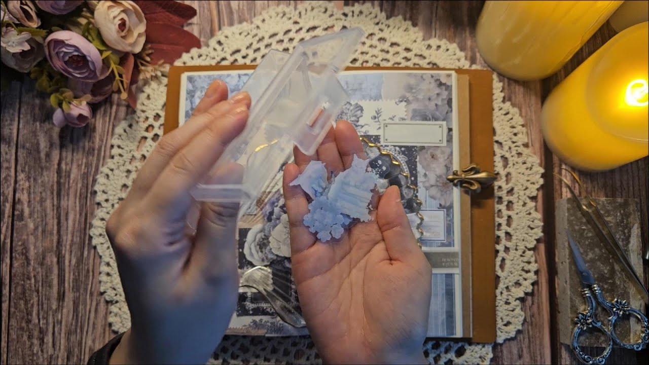 ASMR 오늘의 컬러는 블루🩵ㅣvintage journalㅣscrapbookingㅣcollage