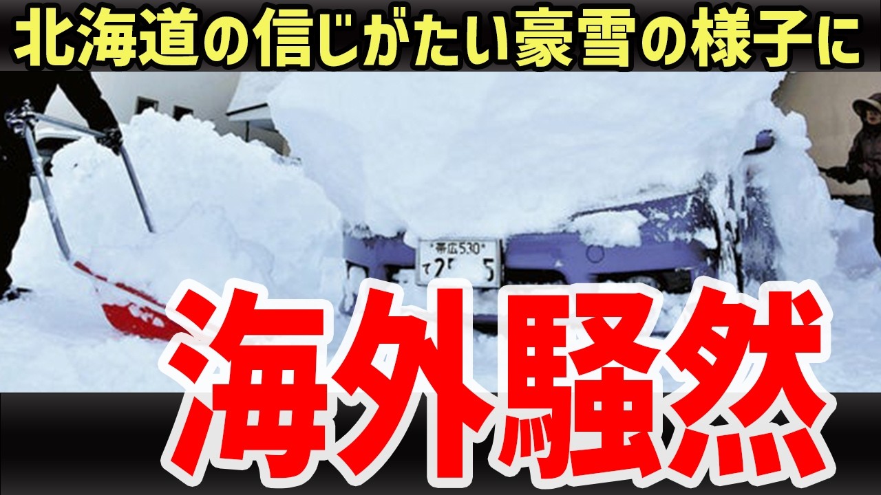 【海外の反応】世界が言葉を失った…北海道の雪が“日常”として成立している日本に海外騒然