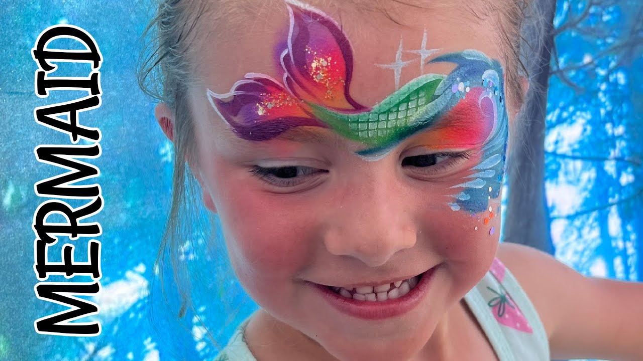 Face Painting: MERMAID tutorial- easy and fast