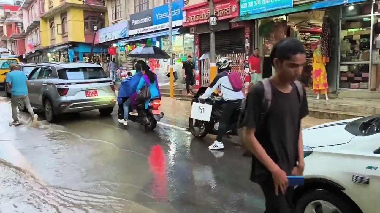 सडकमा हिन्न नमिल्ने गरी पानी |नेपालटार काठमाडौँ |2025