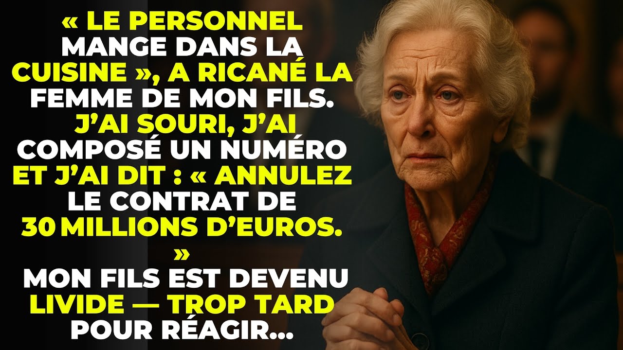 Ils m'ont installée dans la cuisine au mariage de mon fils — alors j'ai sorti mon téléphone et j'...