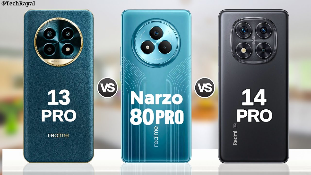 Realme 13 Pro vs Realme Narzo 80 Pro vs Redmi Note 14 Pro || Full Comparison