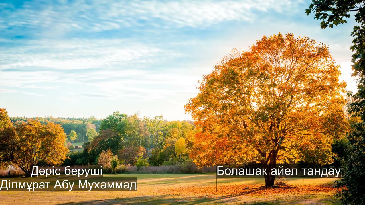 Болашак айел тандау. Дильмурат Абу Мухаммад ХафизахуЛлах