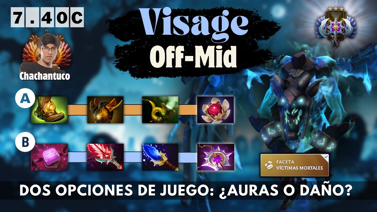¡DALE UNA OPORTUNIDAD! ¿AURAS O DAÑO PARA CARREAR? (Guía Triple Visage Off - Mid 7.40c) #dota2