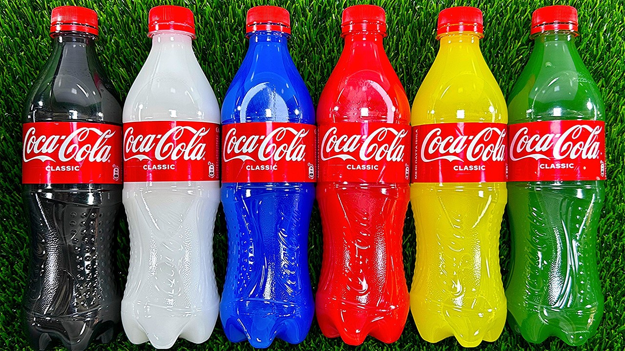 Rainbow Soda Bottles & Candy | Visual ASMR Pour & Crunch