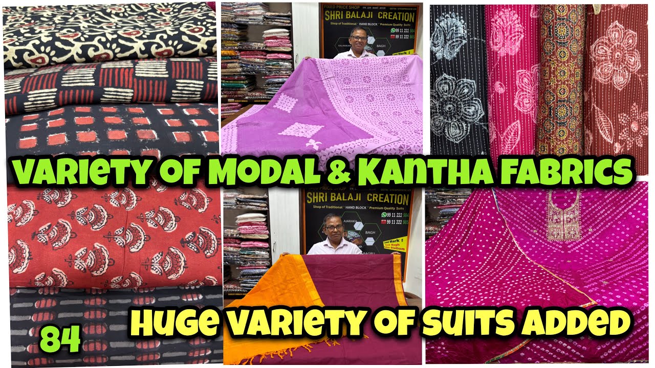 Wow 🤩 Collection of Modal, Kantha Handblock Fabrics, Gajji Silk, Mangalgiri suits | Shwetadhiraj