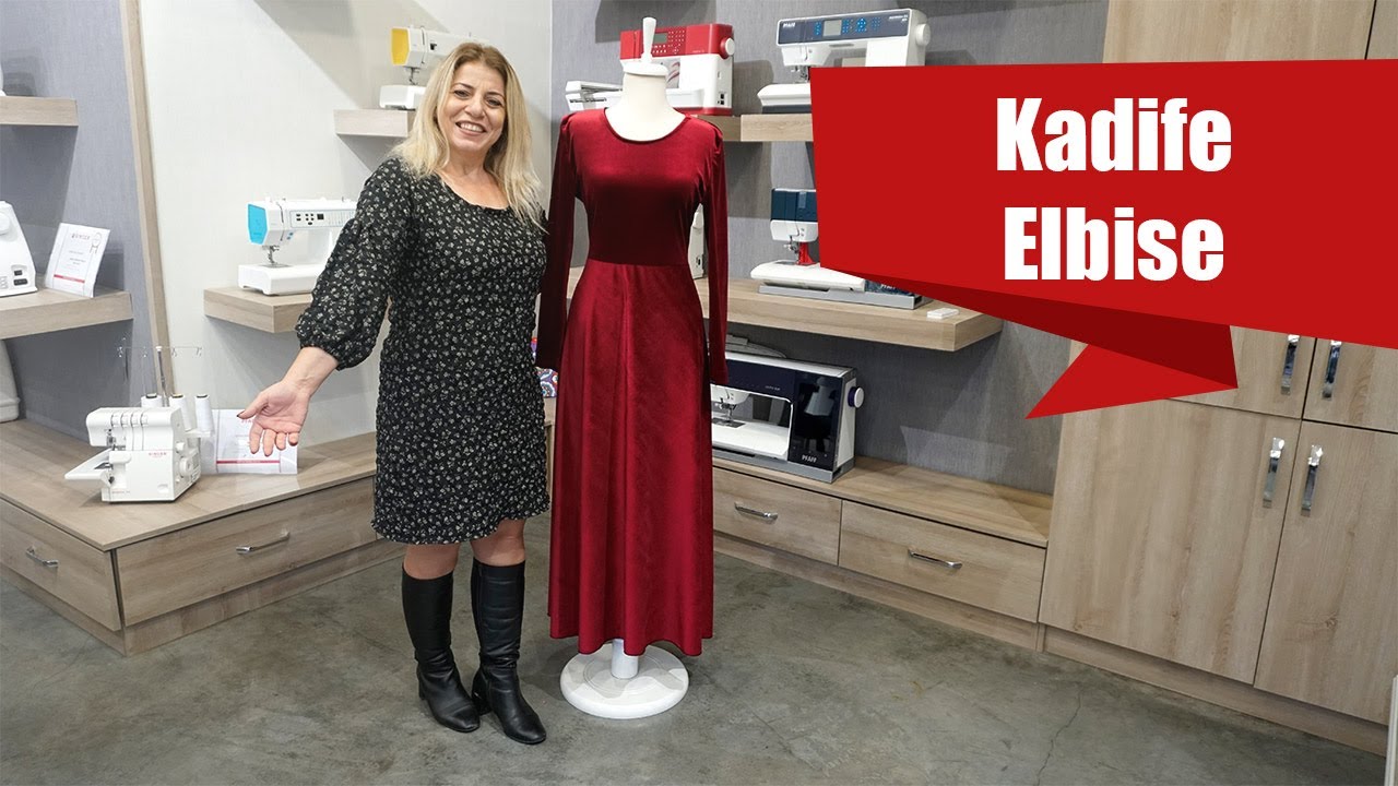 Kadife Elbise Dikimi