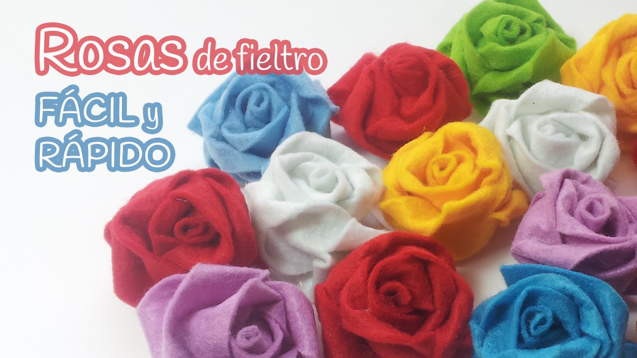 Manualidades: ROSAS de fieltro método FÁCIL y RÁPIDO - Innova Manualidades