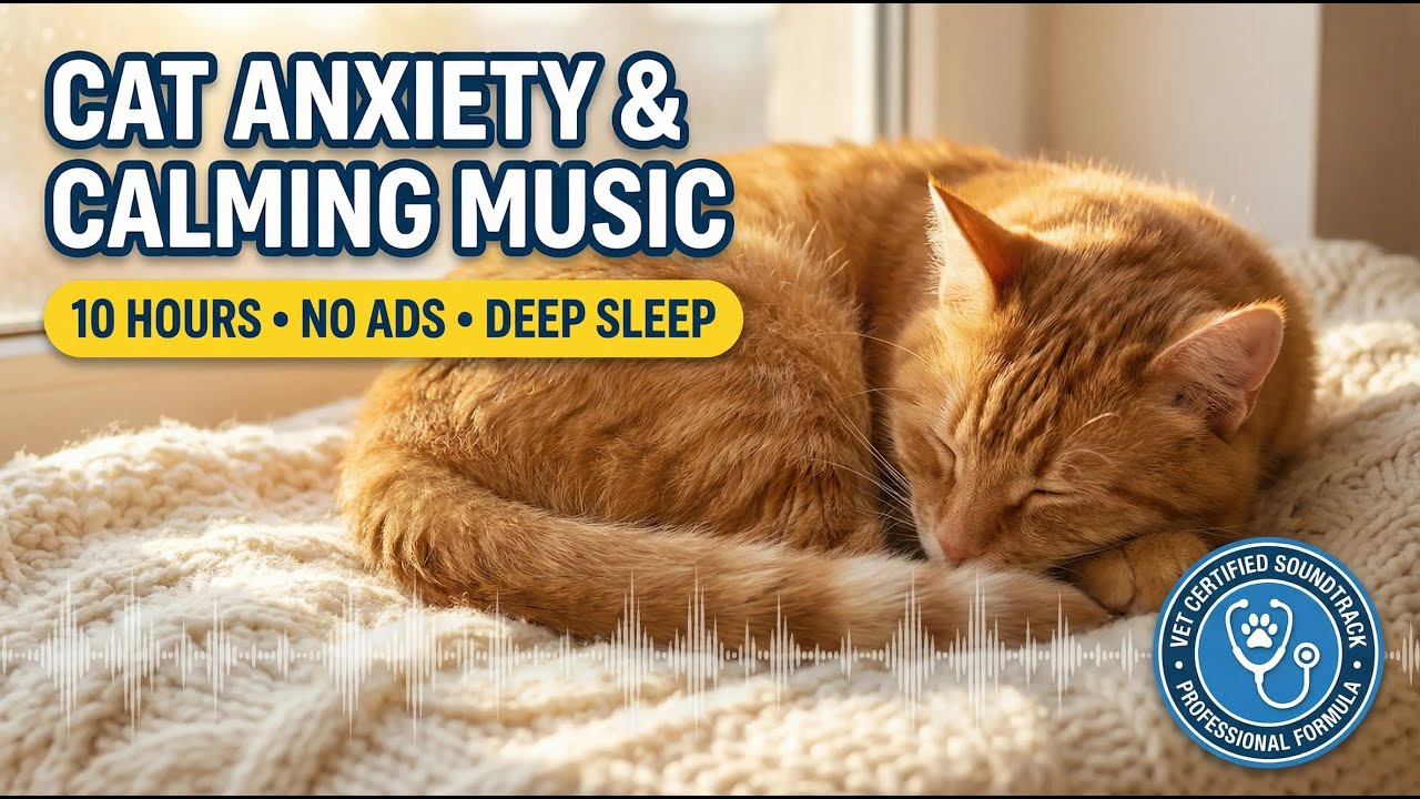 10 Hours VET CERTIFIED Cat Anxiety Music 🩺 Scientific 