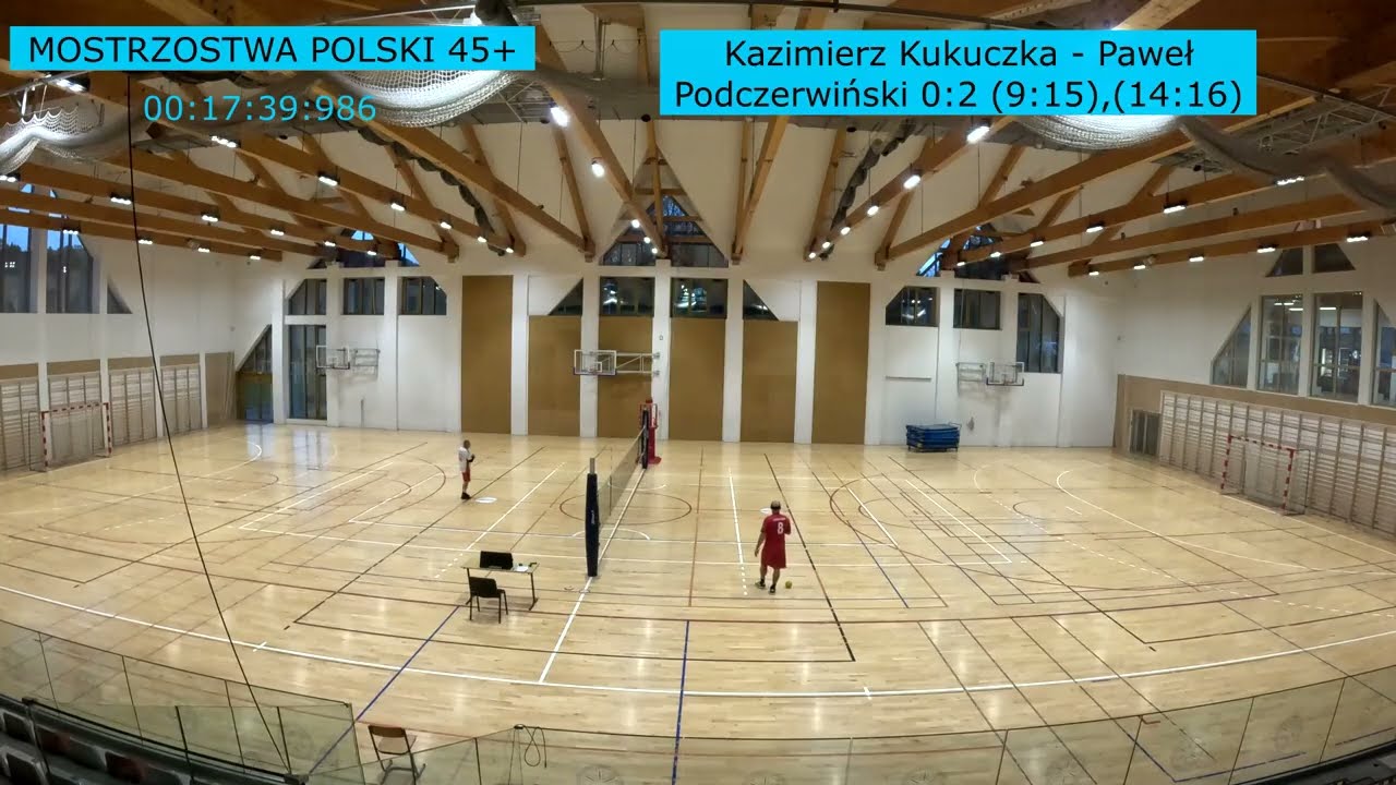 MISTRZOSTWA POLSKI (FINAŁ 4 sety 45+) ROZDANIE NAGRÓD: Kazimierz Kukuczka - Paweł Podczerwiński 1:3